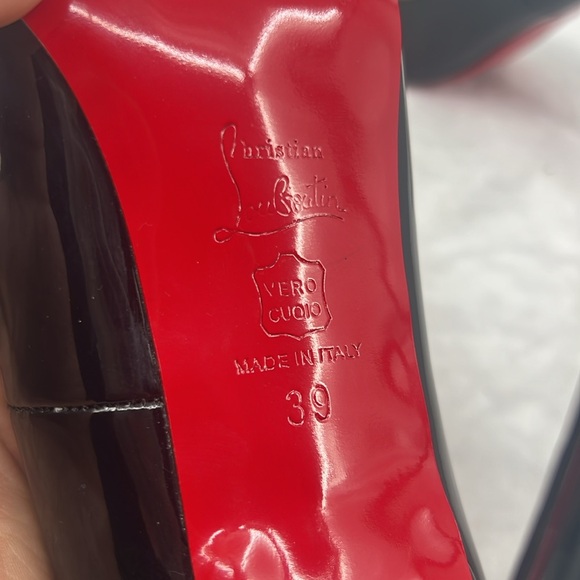 Christian Louboutin Black Patent Leather Heels - Picture 4 of 7